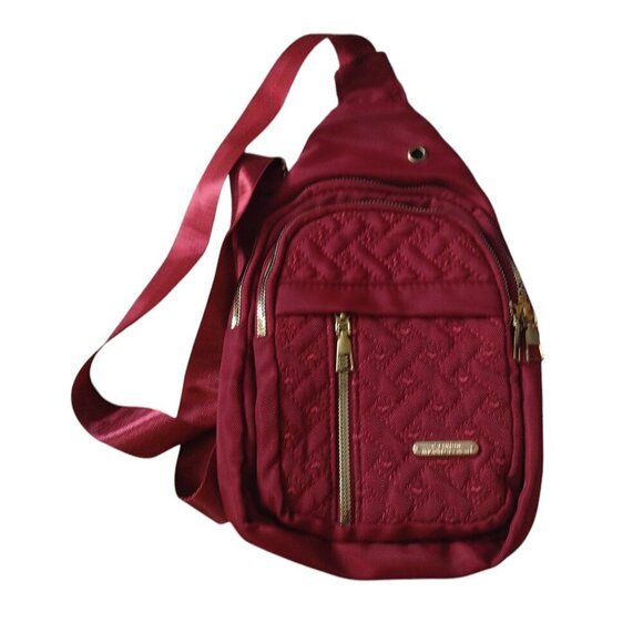 Fashion Jingpin Creations Burgundy Messenger Bag Adjustable Strap Pockets - Picture 1 of 4